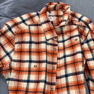 Gap orange flannel